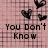 Pixelated pink background with black heart icons and text reading "You Don't Know How Much I LUV YOU!!!" in black block letters