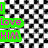Pixelated text "Love HIM" and "I Love HIM" repeated across a checkered background with green, pink, black, and white squares.