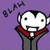 Pixelated character with white face, black hair, and red collar against purple background, with 'Zzz' text above head.