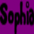 Purple background with black text reading 'Sophia' and 'Ben', partially obscured by blurred shapes.