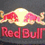 six pixelated images featuring Red Bull branding, a person in swimwear, and two individuals with text overlays