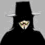 Static pixel art of a figure in black attire with a tall top hat and a stylized mask against a gray background.