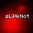 Red-toned pixelated animation with 'sliPkkNot' text and shifting circular light effects