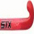 Four red curved shapes with gold heart outlines and 'SIX' text on a white background, arranged in a pattern