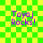 Green and yellow checkered background with purple text reading "Toyaj Rocks!" in four identical , one showing a subtle radial blur effect
