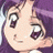 A 48x48 pixel buddy icon featuring a close-up of an anime-style character with purple hair and large eyes on the left, paired with text reading "Anime IM" and "com" on a black background to the right.