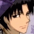 Pixelated anime-style character face with dark hair and purple background next to "Anime IM" text on black background, part of a 2-frame contact sheet.
