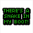 Green pixelated text on black background reads 'THERE'S A SNAKE IN MY BOOT!' next to a cartoon character in cowboy hat and plaid shirt.