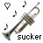 Animated sequence of a trumpet with musical notes and hearts, displaying text 'sucker for a trumpet player!' across frames.