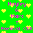 Green background with yellow hearts and pink text reading 'Hoyley & Marc = Foreva <33' repeated in a pattern