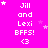 A bright pink background displays repeated text and star symbols in white pixelated font, with animated variations of the text layout across frames.