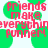 Green circular background with red text reading 'Friends make everything funner!' in pixelated font, displayed in a static image.