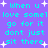 Pixelated cyan text on purple background with white starbursts, repeating 'When u love some1 go for it dont just sit there' in two