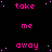Pixelated text in bright pink on black background with scattered purple dots, arranged in a pattern