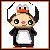 Four pixel-art cartoon characters in animal costumes arranged in a 2x2 contact sheet, each with distinct color schemes and features.