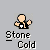 Pixelated character with light skin and black clothing holds a white object, surrounded by red cylindrical props in various positions across frames.