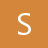 A pixelated white letter S on a solid brown background with no additional elements or motion.
