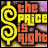Yellow dollar sign symbol on left, orange text 'the price is right' on right, purple and black background with pixelated texture.