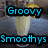 four identical smoothie images with text overlays in different colors and fonts
