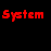 A contact sheet of six animated frames showing red pixelated text on a black background, with the phrase "System of a Down!!!" forming across multiple frames.