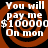 Four identical display white text on a brown and black spiral background with no visible animation changes