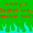 Green background with red pixelated text reading "kimmy & Isabel are..smokin hot!" and blue flame-like shapes at the bottom.