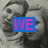 A black-and-white photo of two people with pink and blue text overlays reading WE HOT CAUSE WE FLY!! across six