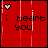 A 4x3 contact sheet of a red animated buddy icon showing sequential text animation for "i heart you" with pixelated hearts and vertical glitch lines.