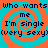 A static image with a cyan background and orange spiral pattern, displaying repeated text in dark blue pixelated font.