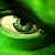 A pixelated green contact sheet showing a close-up of a large eye on the left and text reading "Original Icons .com" on the right, with visible dithering and low-resolution rendering artifacts.