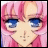 Pixelated anime-style face with pink hair and blue eyes, next to text reading 'AnimeIM' and 'com' on black background.
