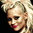 Four 48x48 pixel frames of a cartoon-style animation showing four women with stylized hair and makeup in close-up poses against black background.