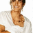 Pixelated image of a person in a white shirt with a bright cyan background and pink text reading 'zac efron is soooo cute i love him' and 'i <3 americas heart throb'.