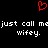 Red pixelated heart symbol above white text reading 'just call me just call me wifey. wifey.' on black background.