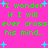 Static image with bright pink background, green text repeating 'I wonder if I will ever cross his mind...', and scattered light blue plus signs.