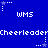 Blue background with white pixelated text and star icons repeating in horizontal