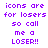Pixelated text in purple and pink on white background with animated pink highlight changes across three