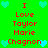 Green background with red text reading "I Love Taylor Marie Chagnon" repeated in two , surrounded by light blue pixelated hearts