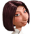 Pixelated profile of a person with short dark brown hair, light skin, and a white top against a plain white background.
