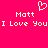 Pixelated pink background with white text and a heart symbol, displaying 'Matt' twice above 'I Love You I Love You'.