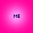 Four identical circular icons arranged in a , each displaying the text "ME" on a pink gradient background
