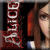 Vertical red and white text on dark background with partial figure in warm tones.