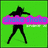 Animated sequence of a black silhouette dancing against green background with text overlays reading 'shaks shake', 'shake shake', and 'a shake it!' in purple and orange.