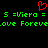 Red heart symbol above green text repeating 'S = Viera = S = Viera = love Foreve.ove Foreve' on black background.
