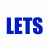 Animated sequence showing blue 'LETS GO' text, red 'LETS GO' text, and a New York Rangers shield logo on white background.
