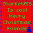 Red background with green text reading 'CharlieW58 Is cool Merry Christmas Friends' and a blue triangle symbol, framed by blue dotted lines.