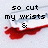 Pixelated text and red splatter on light background with blue streaks, arranged in four sections.