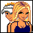 Pixel art buddy icon featuring two characters with text "I Love Him!" on the right side, displayed in a contact sheet layout.