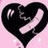 Black heart with white bandage on pink background, text reads 'he replaced my broken heart! guess who did it... Parker Roetken!' in pixelated font.