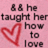 A static pixelated image with a pink background displays text and a red heart symbol.